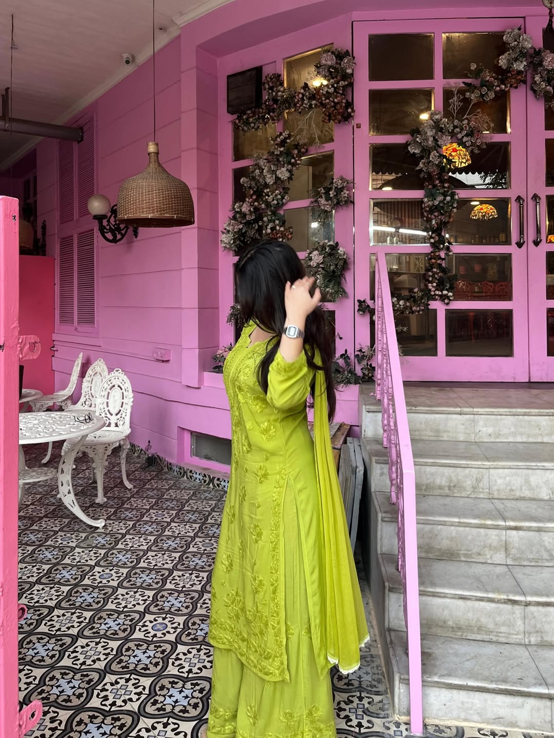 Pure Modal Fern Green Kurta Set with Dupatta