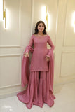 SOLID LILAC KURTA GHARARA WITH DUPATTA