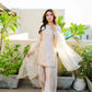 SOLID IVORY HAND EMBELLISHED KURTA WITH FARSHI SHALWAR AND DUPATTA