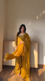 ‘Noor’ Farshi Salvar Set - Mustard